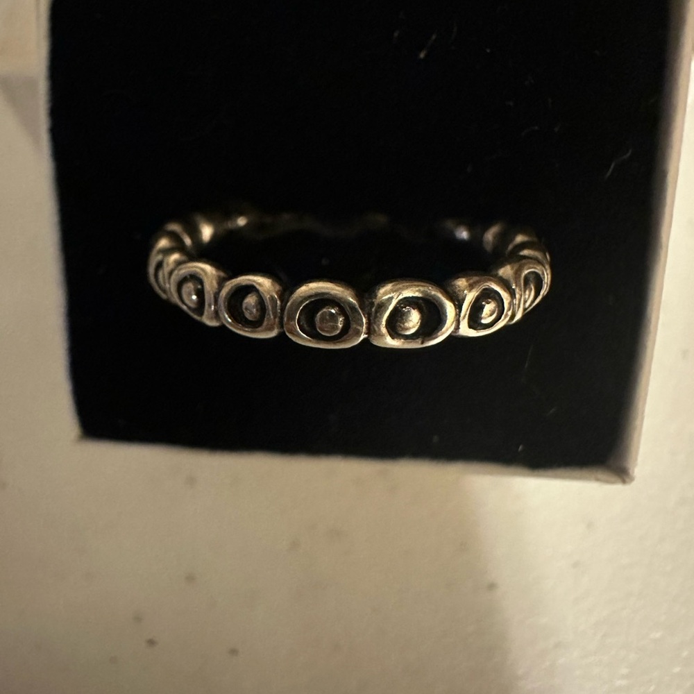 Pandora Sterling Silver Ring with Circular Design